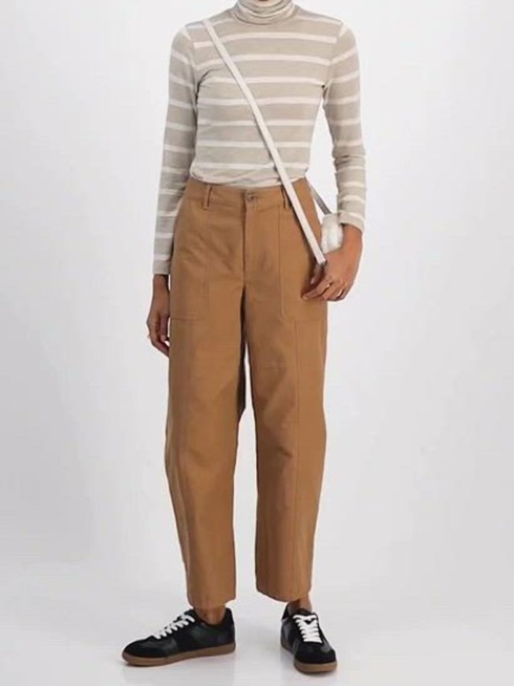 ON 34th Tan High-Rise Utility Barrel Leg Ankle Pant Size 4‎ NWT